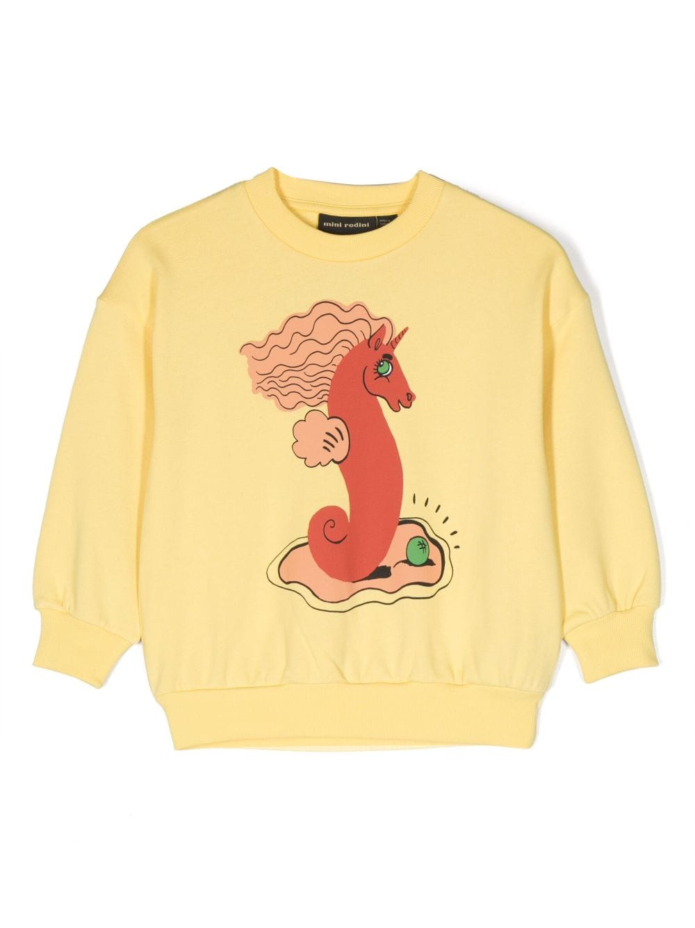 Mini Rodini Unicorn Seahorse organic-cotton sweatshirt - Yellow von Mini Rodini