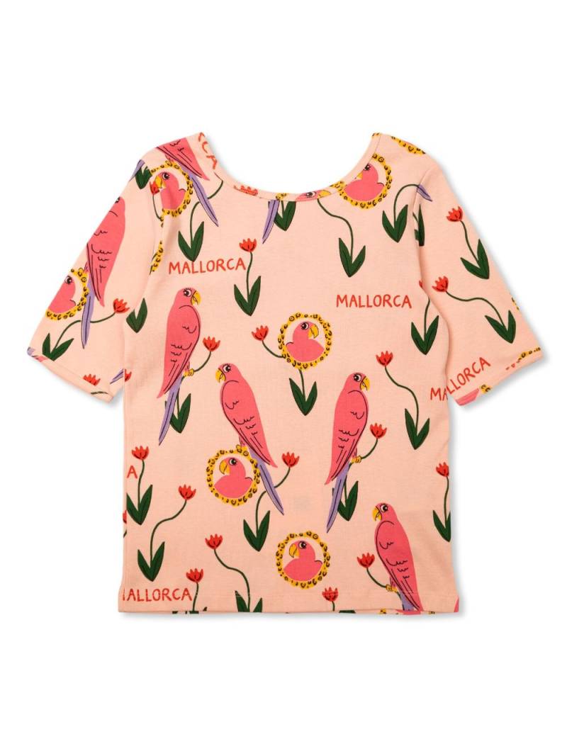 Mini Rodini abstract-pattern cotton T-shirt - Pink von Mini Rodini