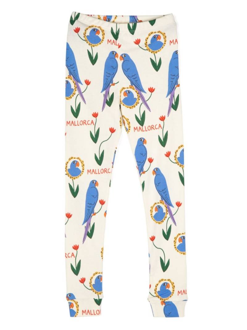 Mini Rodini all-over logo-print organic-cotton leggings - White von Mini Rodini