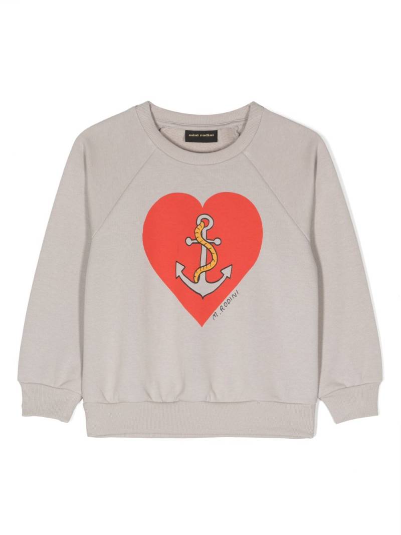 Mini Rodini anchor-print sweatshirt - Grey von Mini Rodini