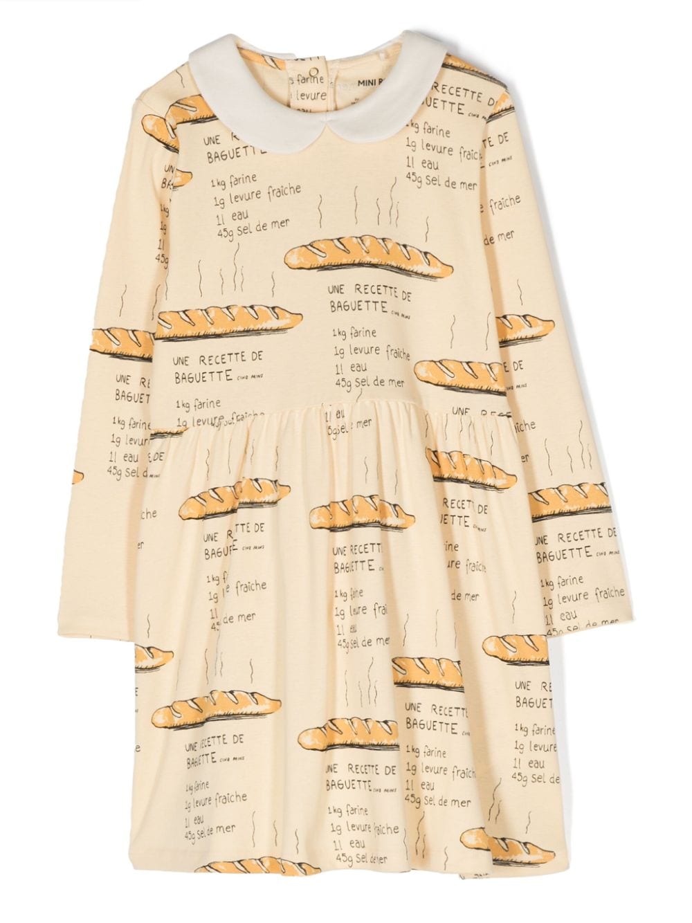 Mini Rodini baguette-print organic-cotton dress - Yellow von Mini Rodini