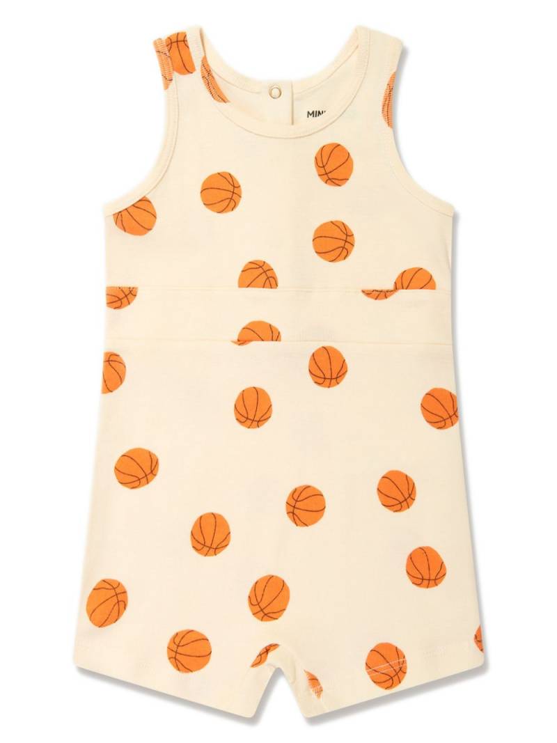 Mini Rodini basketball-print cotton shorties - Neutrals von Mini Rodini