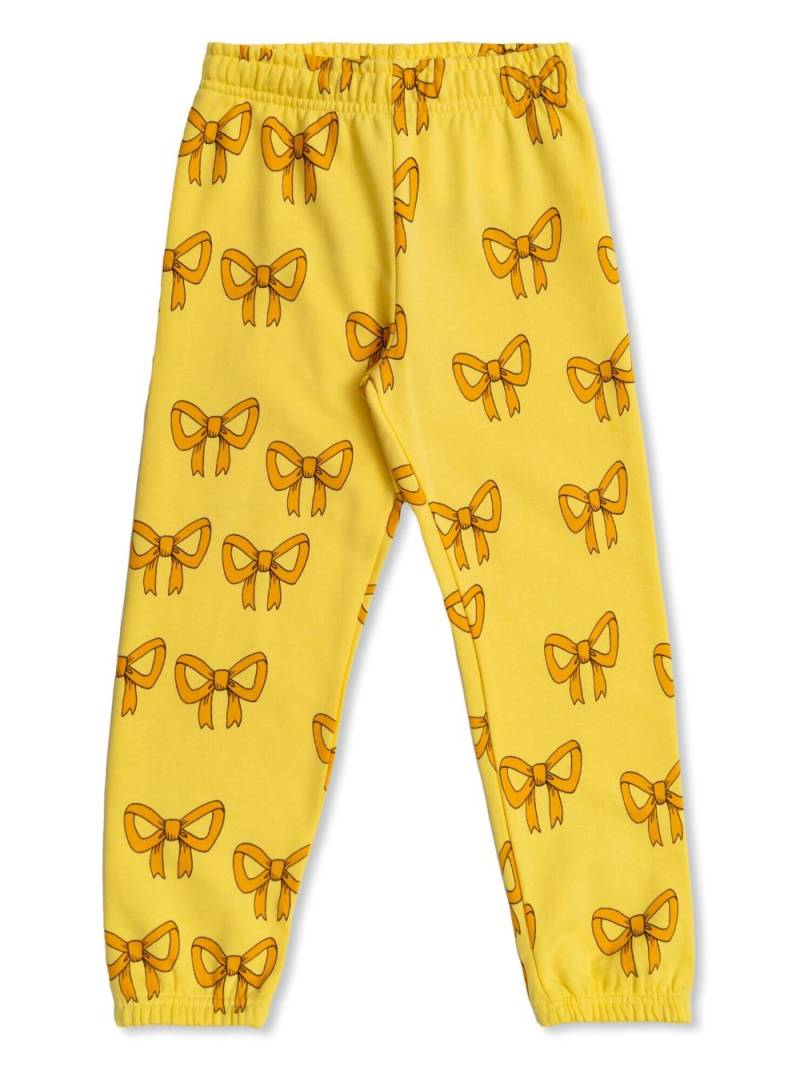 Mini Rodini bow track pants - Yellow von Mini Rodini