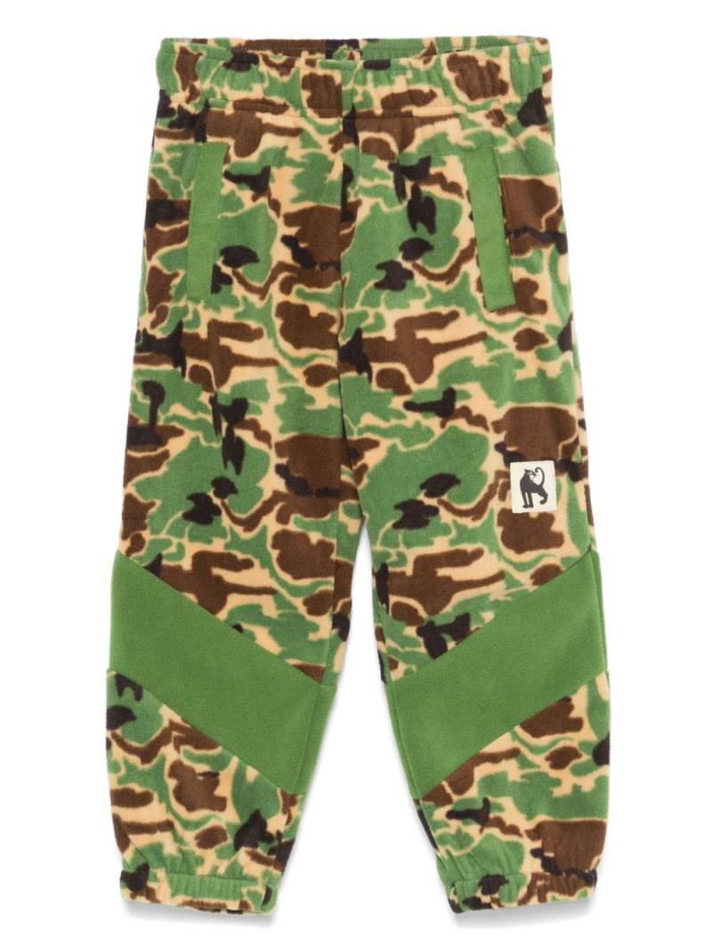 Mini Rodini camouflage fleece trousers - Green von Mini Rodini