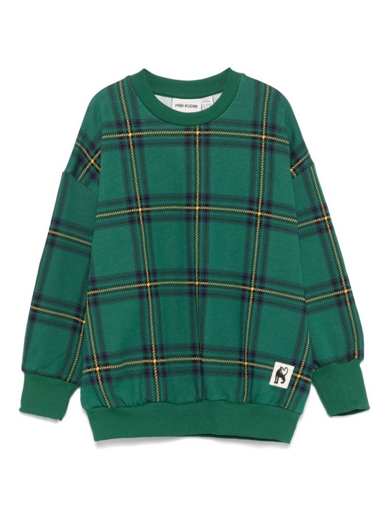 Mini Rodini checked sweater - Green von Mini Rodini