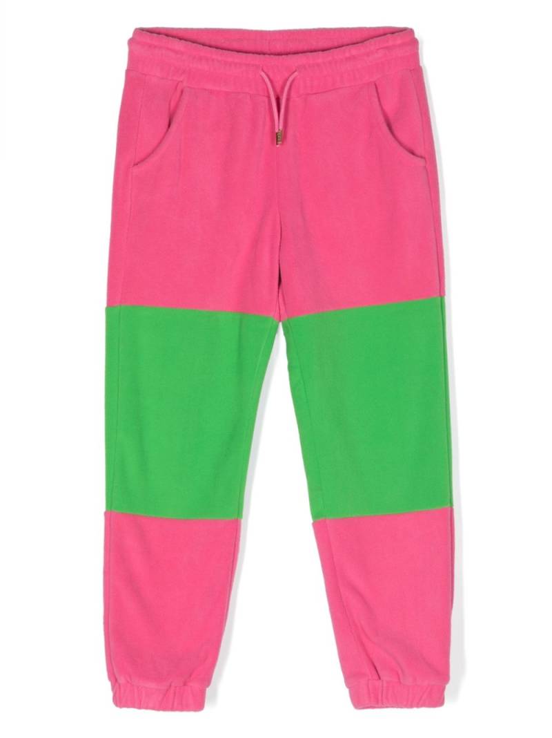 Mini Rodini colour-block fleece track pants - Pink von Mini Rodini