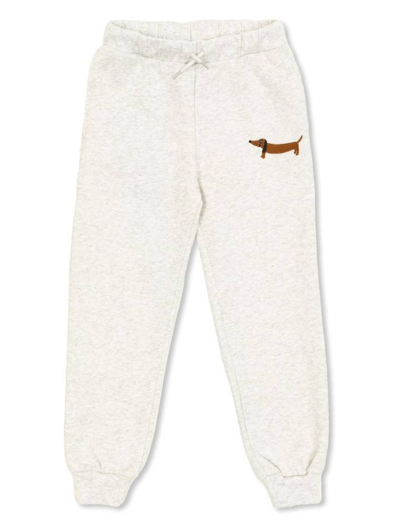 Mini Rodini dog embroidered track pants - Grey von Mini Rodini