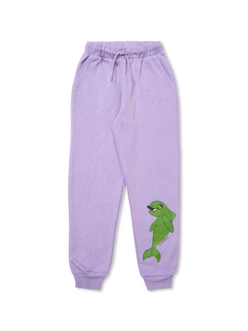 Mini Rodini dolphin print joggers - Purple von Mini Rodini