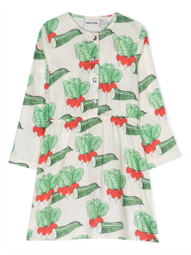 Mini Rodini fruit-print lyocell dress - White von Mini Rodini