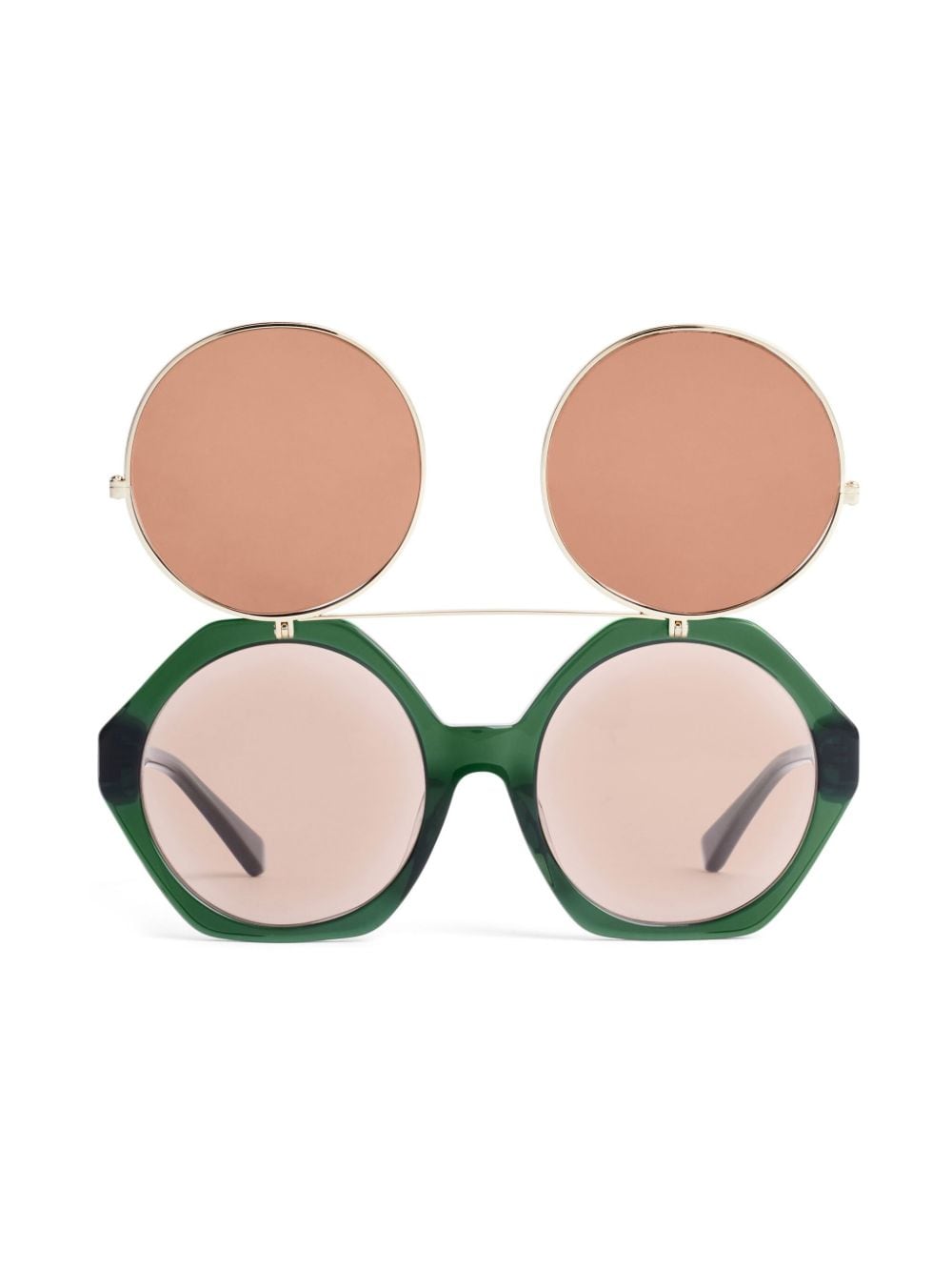 Mini Rodini geometric-frame flip-up sunglasses - Green von Mini Rodini