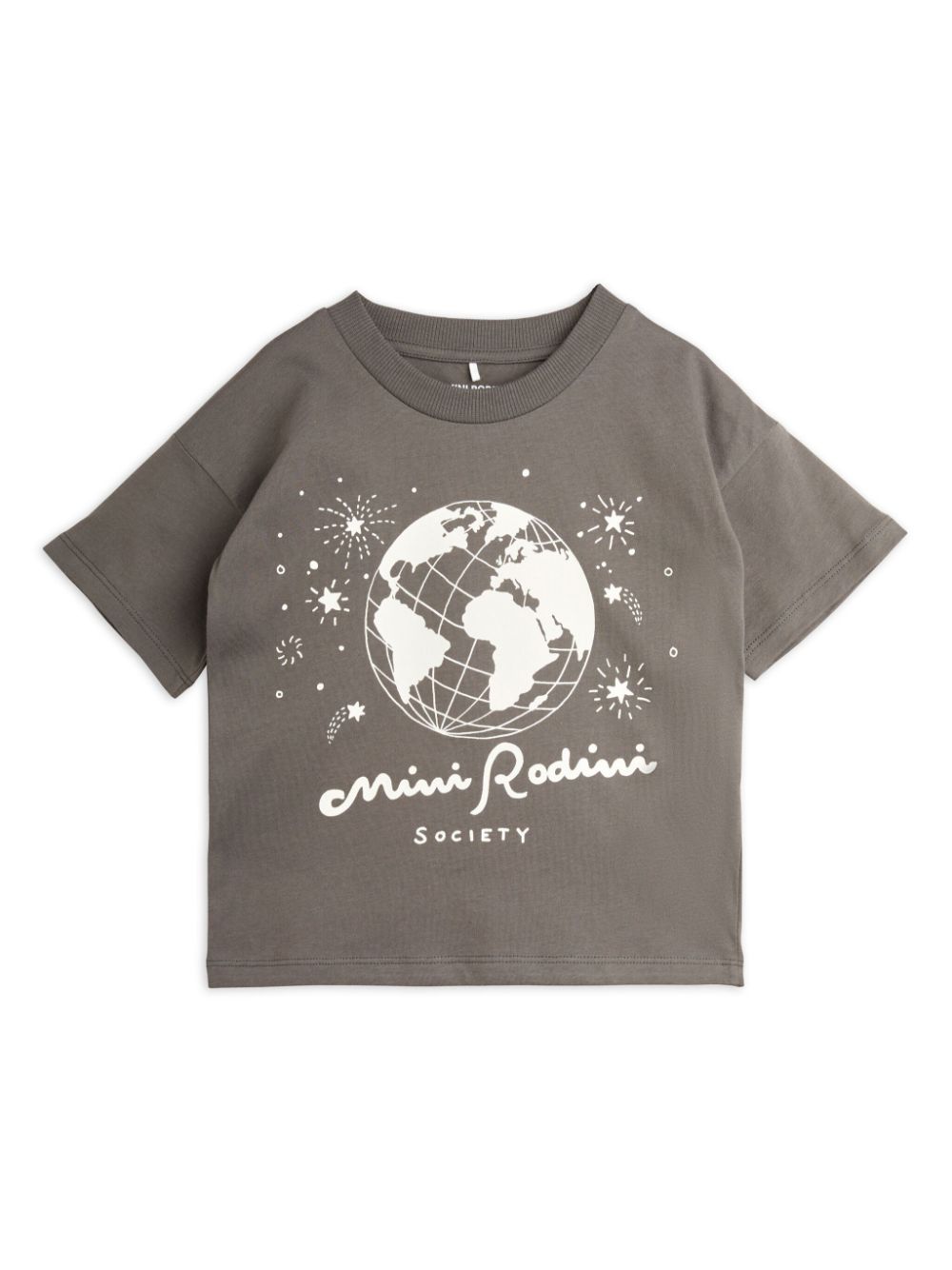 Mini Rodini graphic-stamped t-shirt - Grey von Mini Rodini