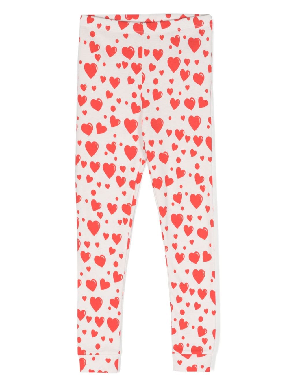 Mini Rodini heart-print organic cotton leggings - White von Mini Rodini