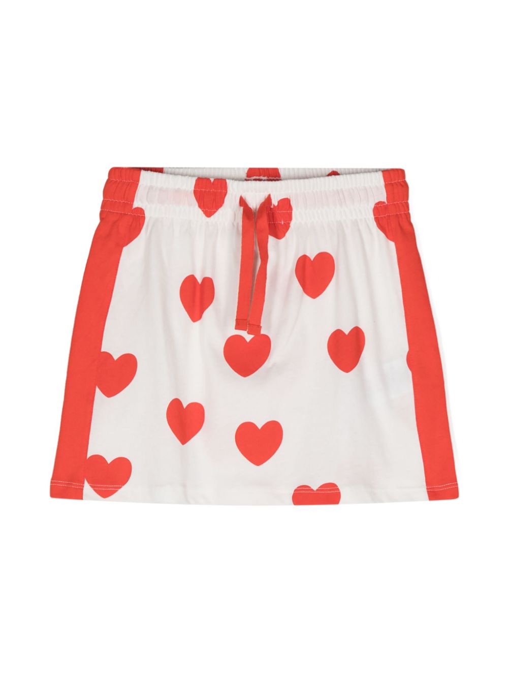 Mini Rodini heart-print organic cotton skirt - White von Mini Rodini