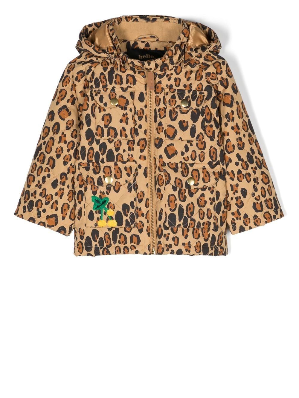 Mini Rodini leopard-print hooded jacket - Brown von Mini Rodini