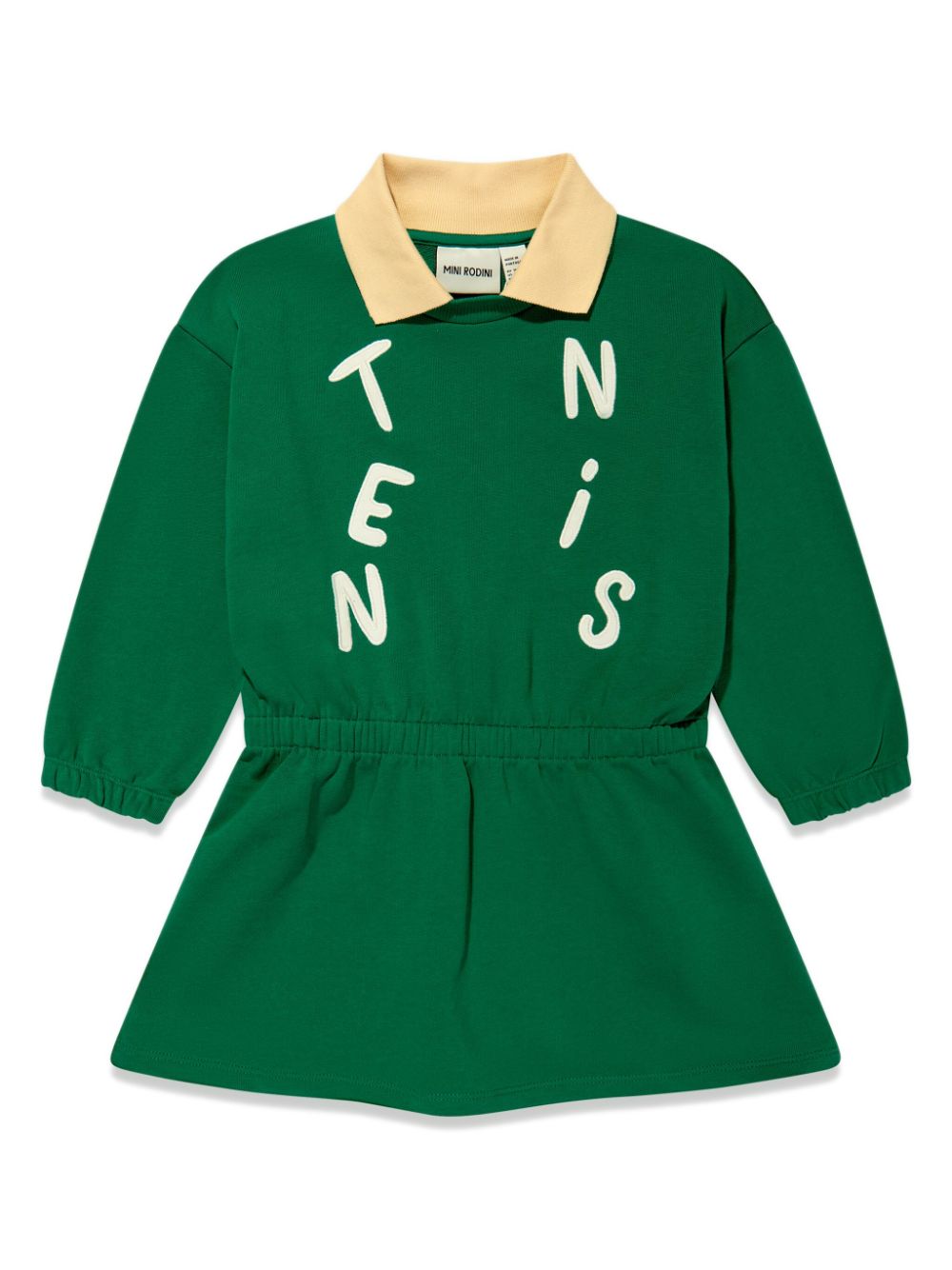 Mini Rodini letter-appliqué cotton polo dress - Green von Mini Rodini