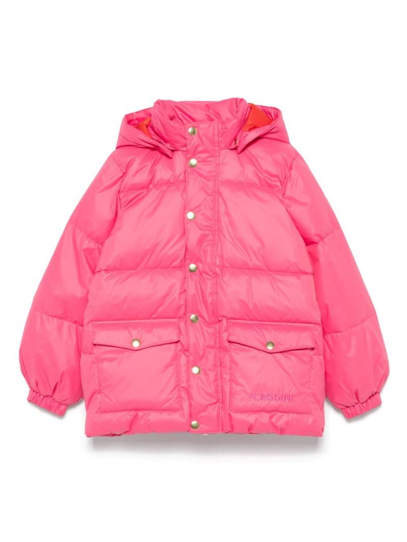 Mini Rodini logo-embroidered puffer jacket - Pink von Mini Rodini