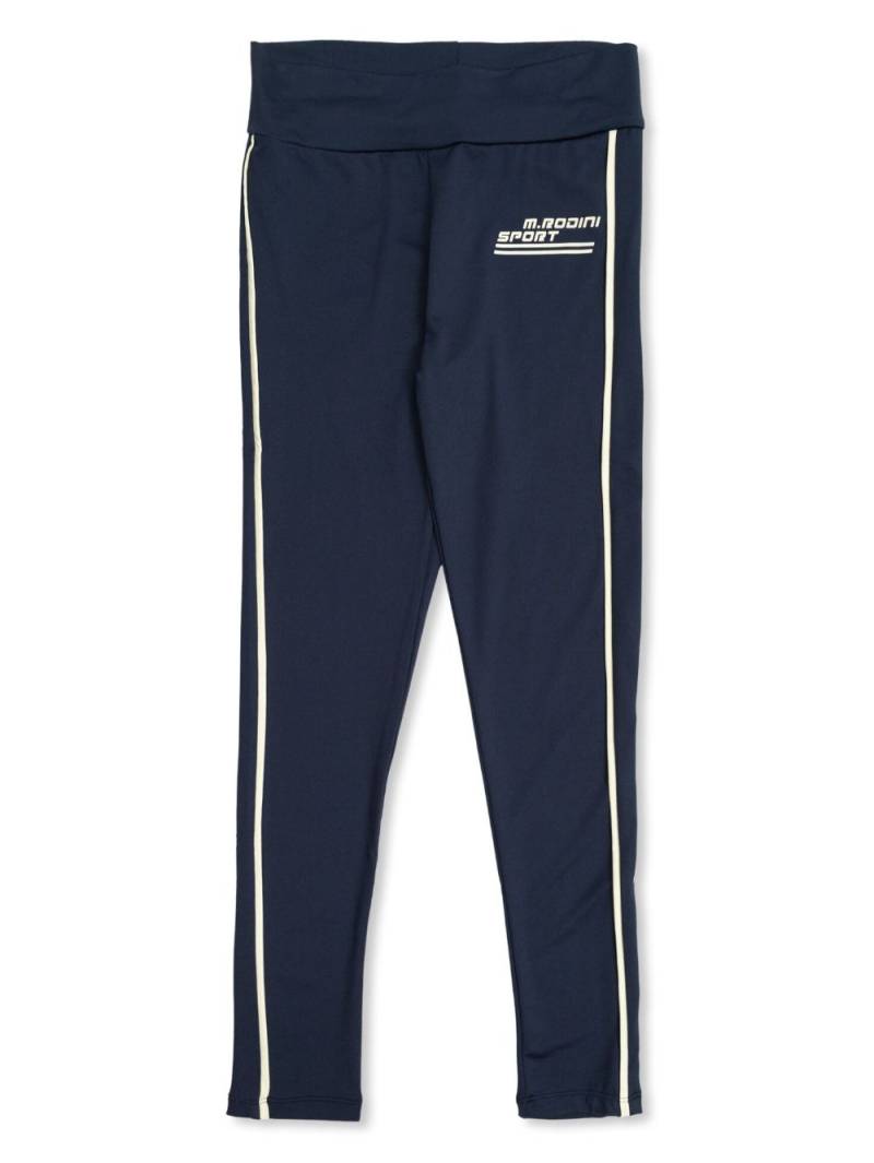 Mini Rodini logo-print joggers - Blue von Mini Rodini