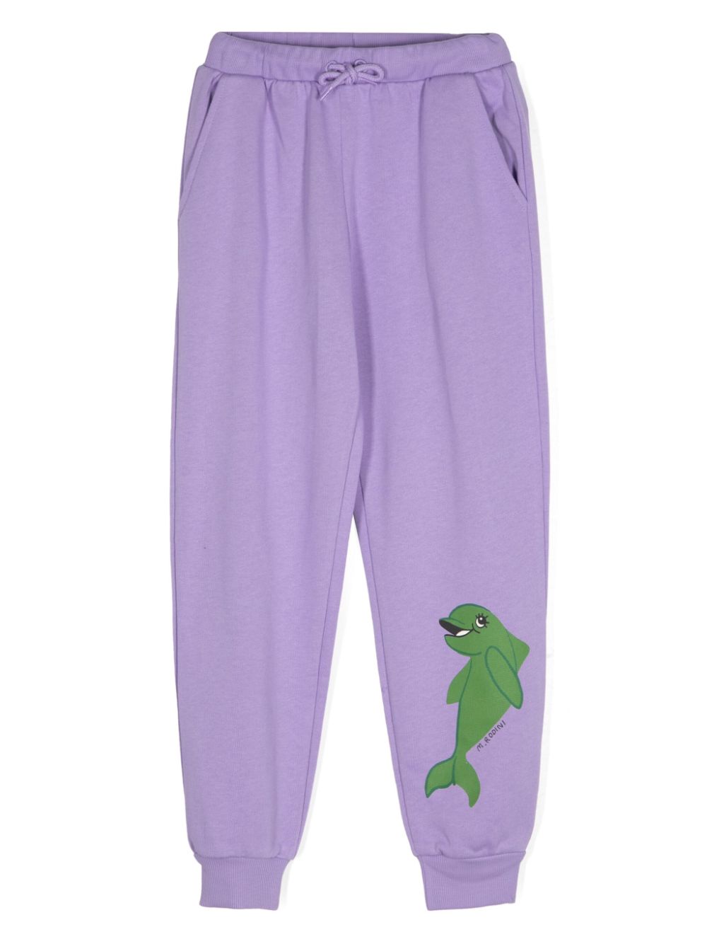 Mini Rodini logo-print organic-cotton track pants - Purple von Mini Rodini