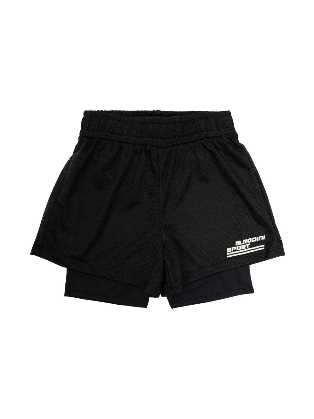 Mini Rodini logo-print shorts - Black von Mini Rodini