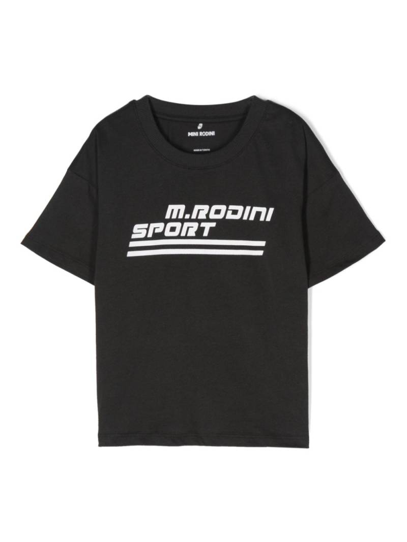 Mini Rodini logo-printed organic-cotton T-shirt - Black von Mini Rodini