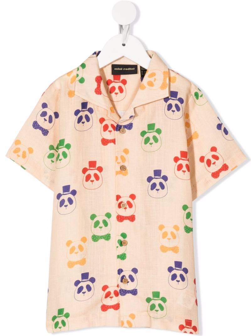 Mini Rodini panda-print shirt - Neutrals von Mini Rodini