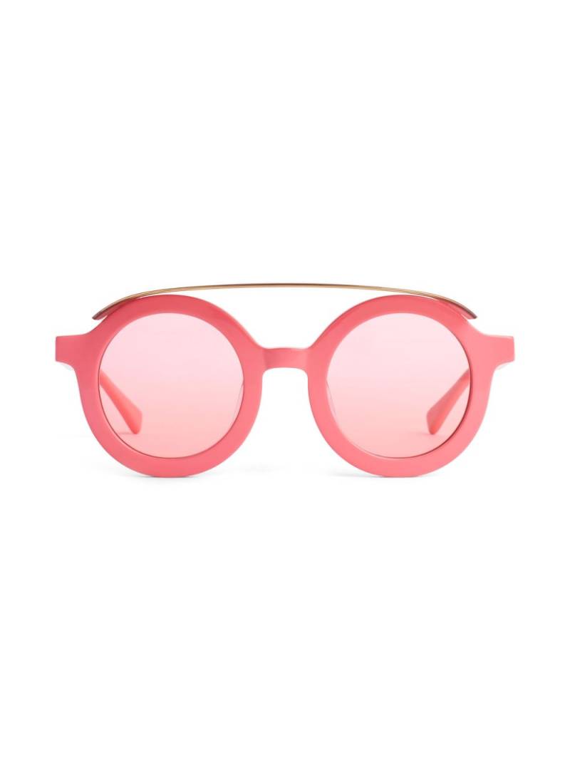 Mini Rodini round-frame visor sunglasses - Pink von Mini Rodini