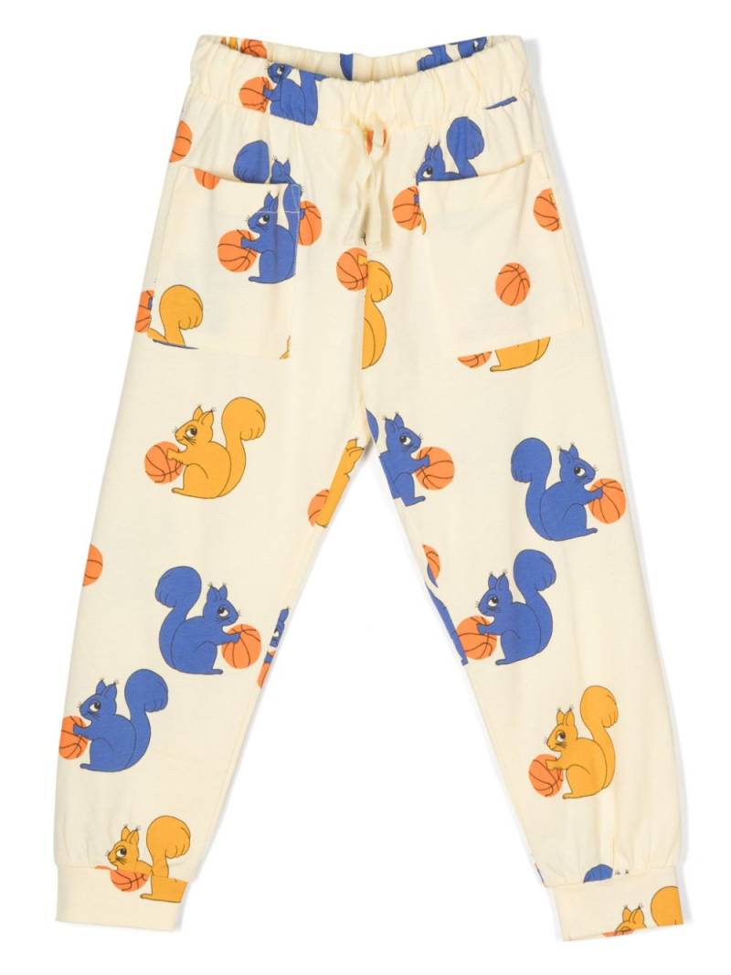 Mini Rodini squirrel-print joggers - Yellow von Mini Rodini