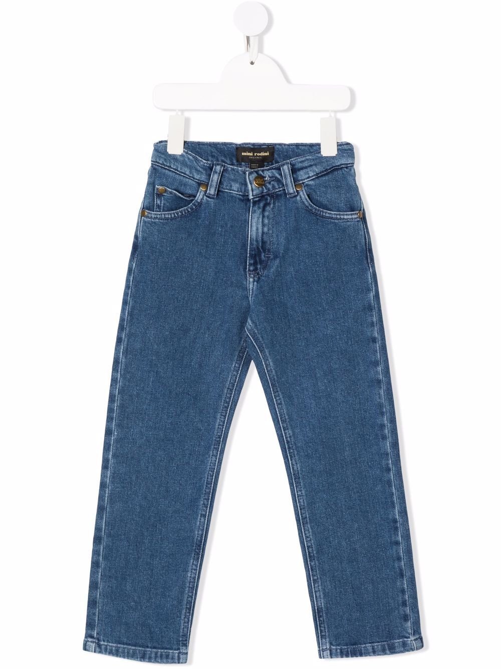 Mini Rodini straight-leg organic-cotton jeans - Blue von Mini Rodini
