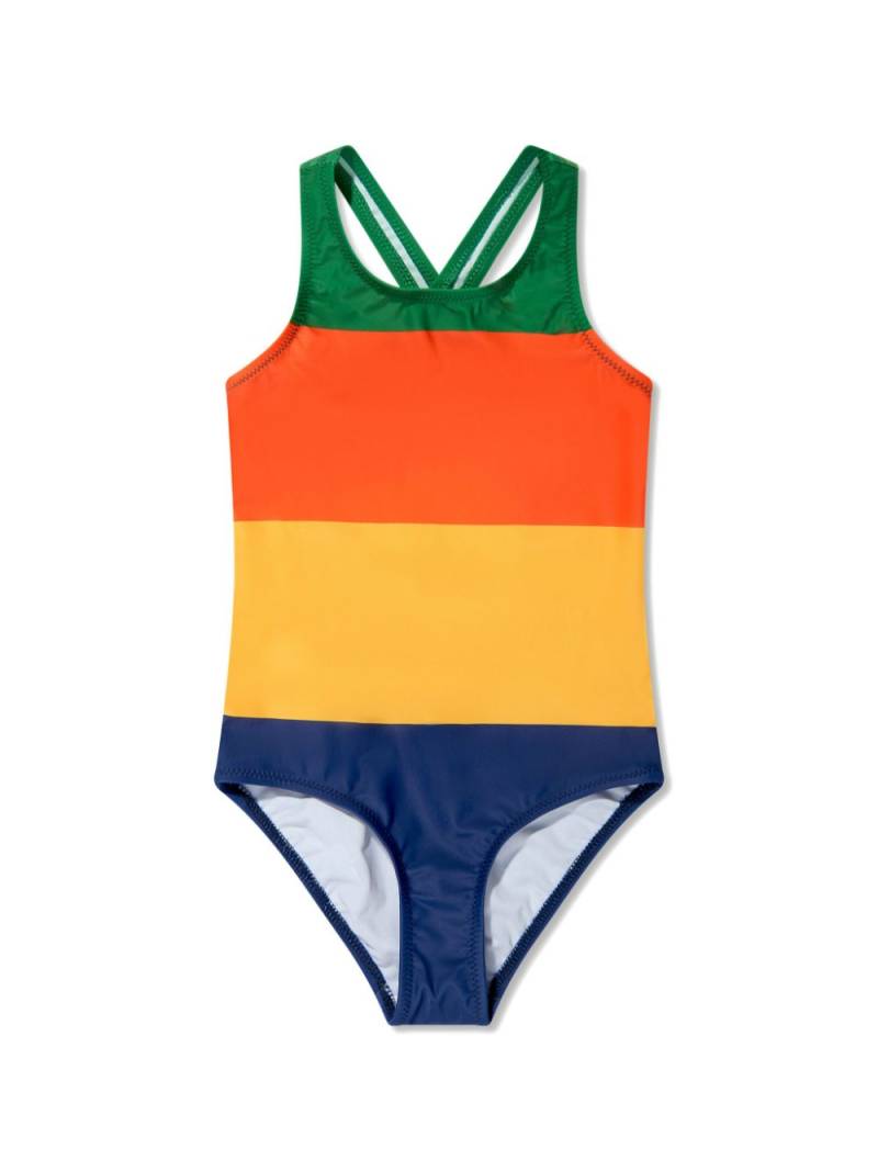 Mini Rodini stripe-pattern swimsuit - Green von Mini Rodini