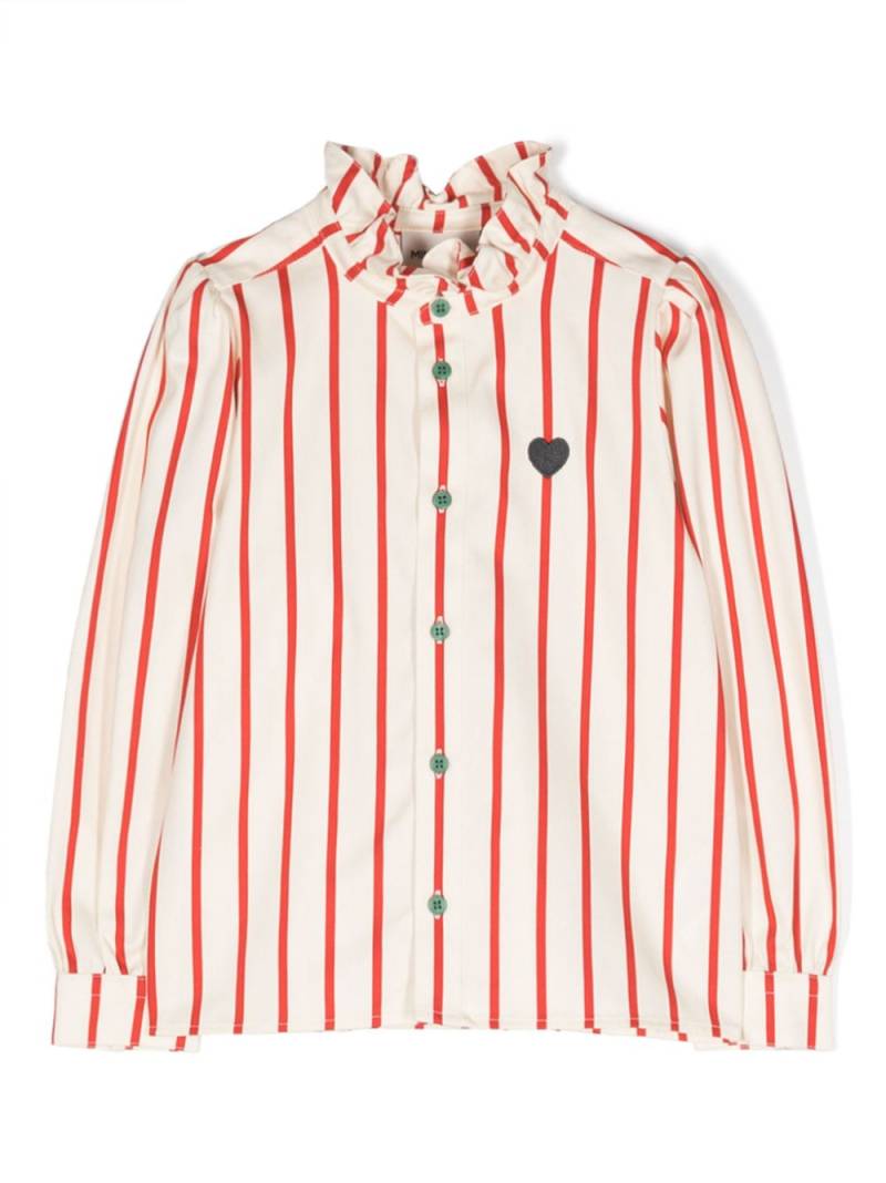 Mini Rodini stripe-print organic-cotton shirt - Neutrals von Mini Rodini