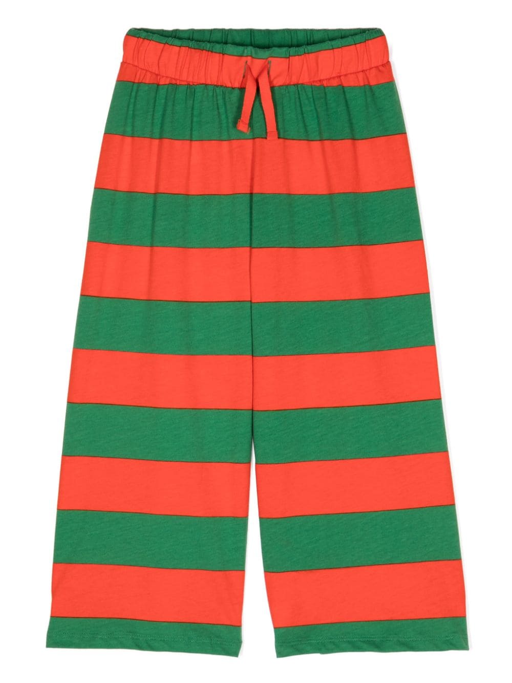 Mini Rodini striped organic cotton track pants - Green von Mini Rodini