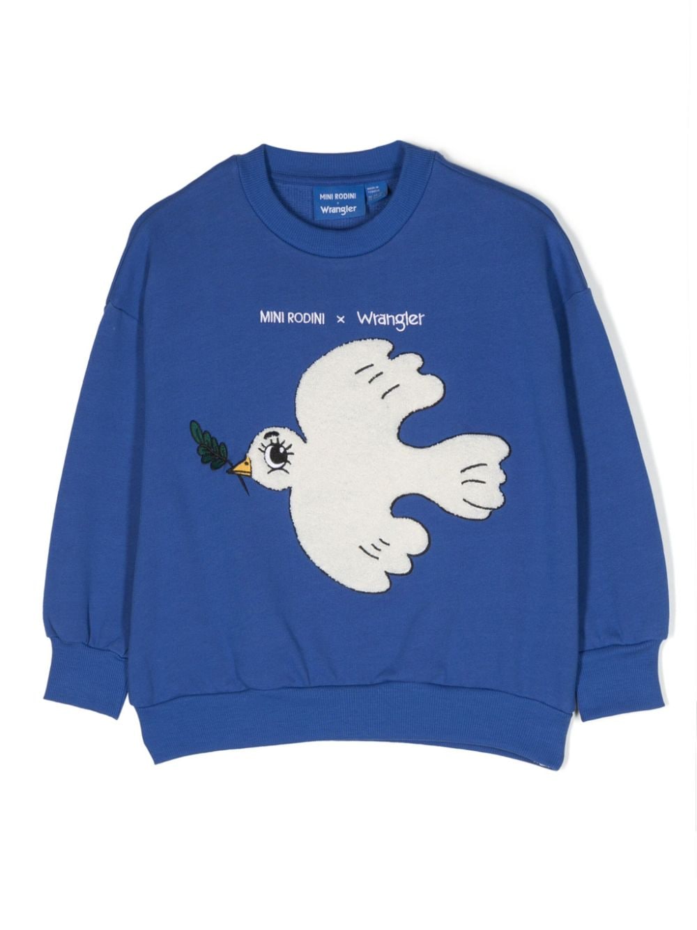 Mini Rodini x Wrangler Peace Dove-motif sweatshirt - Blue von Mini Rodini