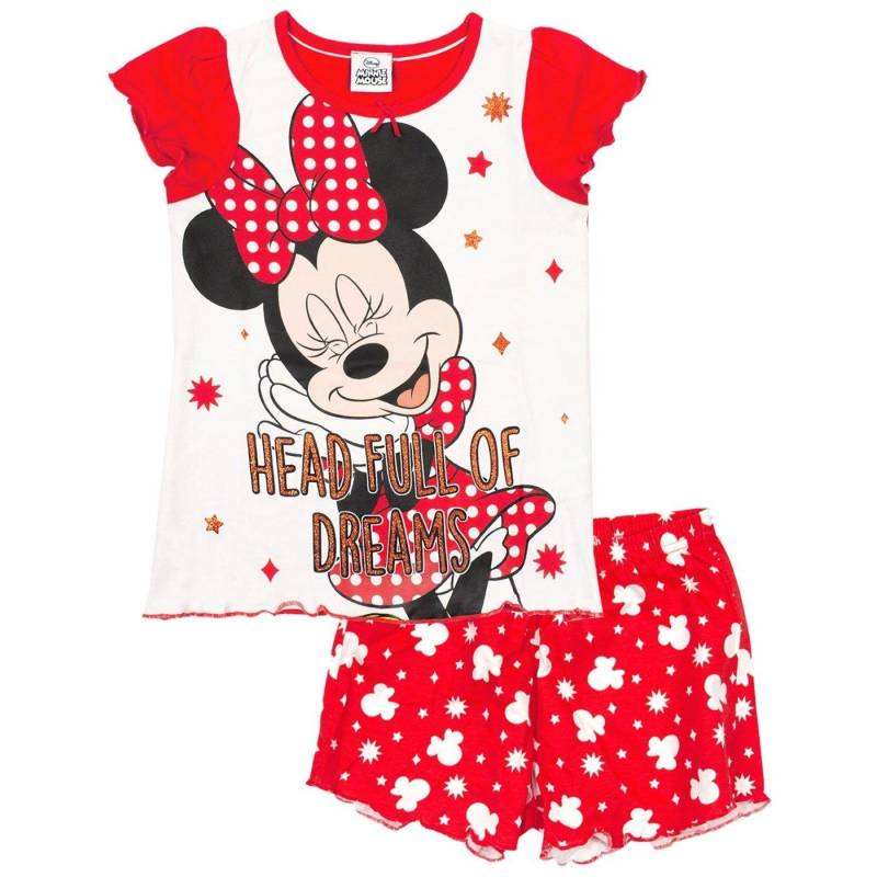 Head Full Of Dreams Schlafanzug Mit Shorts Mädchen Rot Bunt 104 von Minnie Mouse