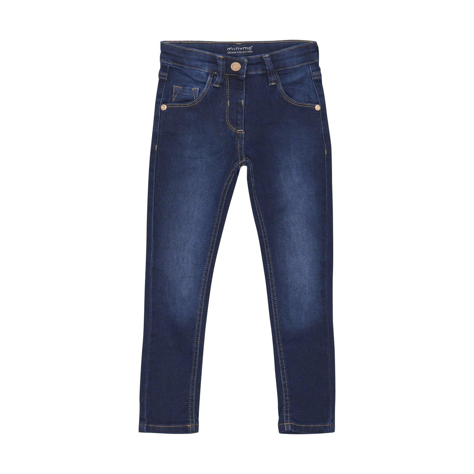 Mädchen Jeans Strech Dark Blue Denim Unisex Blau 128