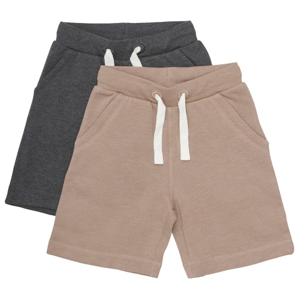 Minymo - Boy's Basic 53 Sweat Short (2-Pack) - Shorts Gr 104 braun von Minymo