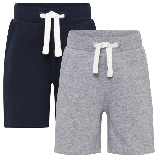 Minymo - Boy's Basic 53 Sweat Short (2-Pack) - Shorts Gr 104 grau von Minymo