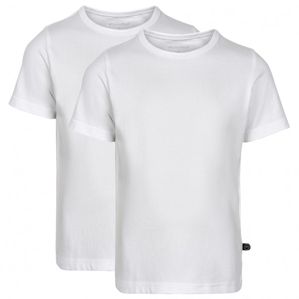 Minymo - Kid's Basic 32 -S/S (2-Pack) - T-Shirt Gr 122 weiß von Minymo