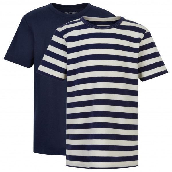 Minymo - Kid's Basic 32 -S/S (2-Pack) - T-Shirt Gr 134 blau von Minymo