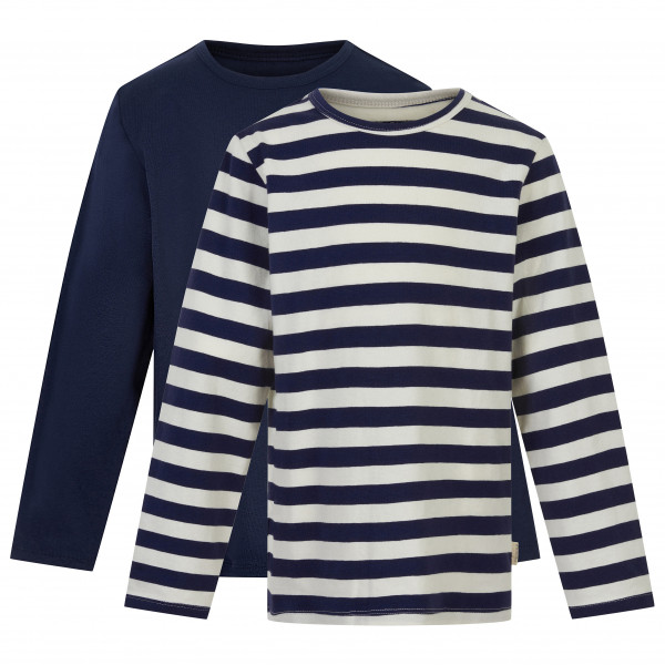 Minymo - Kid's Basic 34 -T-shirt L/S (2-pack) - Longsleeve Gr 104 blau von Minymo