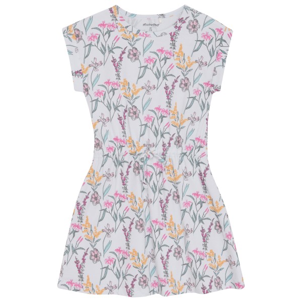 Minymo - Kid's Dress S/S AOP Drawstring - Kleid Gr 104;110;116;122;128;134;140;92;98 grau Minymo - Kid's Dress S/S AOP Drawstring - Kleid Gr 104;110;116;122;128;134;140;92;98 grau von Minymo
