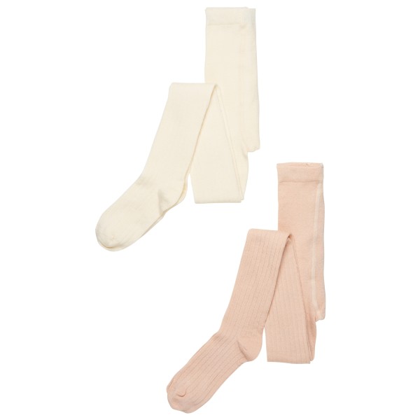 Minymo - Kid's Stocking Rib - Leggings Gr 104\110 weiß/beige von Minymo