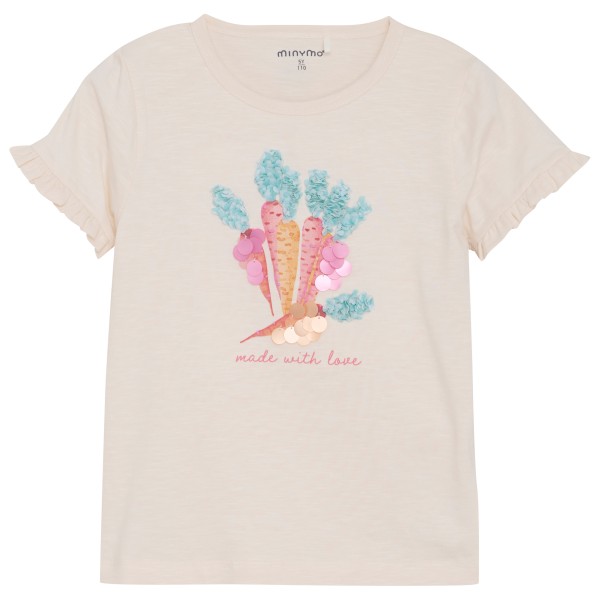Minymo - Kid's T-Shirt S/S Little Frills - T-Shirt Gr 128 beige von Minymo