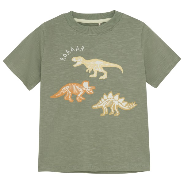 Minymo - Kid's T-Shirt S/S Slub Yarn Dino - T-Shirt Gr 110 oliv von Minymo