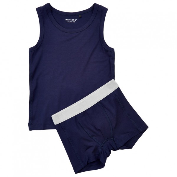 Minymo - Kid's Underwear Set Bamboo - Alltagsunterwäsche Gr 146 blau von Minymo