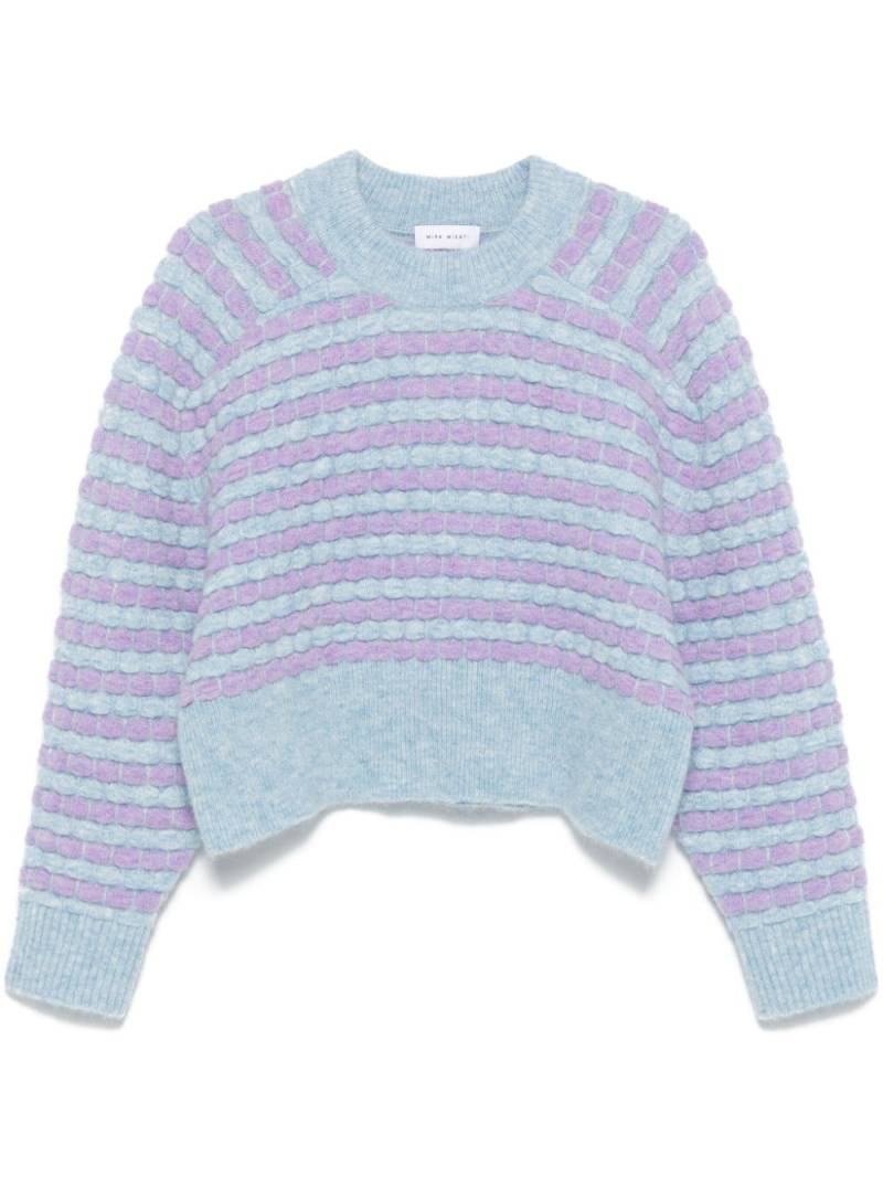 Mira Mikati bubble-knit sweater - Blue von Mira Mikati