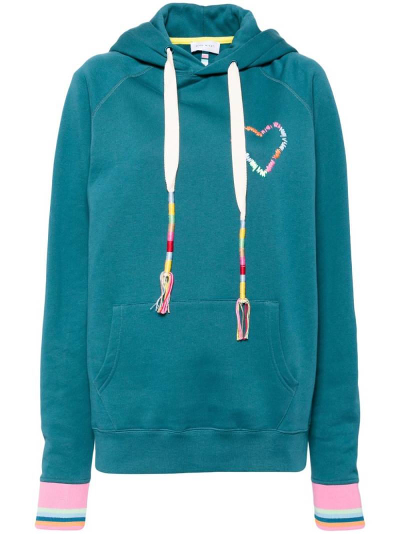 Mira Mikati heart-embroidered hoodie - Green von Mira Mikati