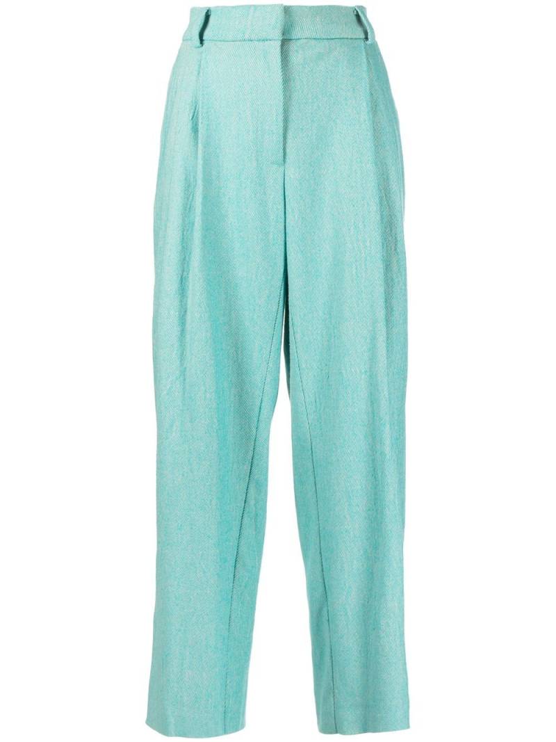 Mira Mikati tailored straight-leg twill trousers - Blue von Mira Mikati