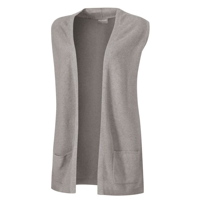 Ärmelloser Cardigan von Miss Beverly, grau von Miss Beverly