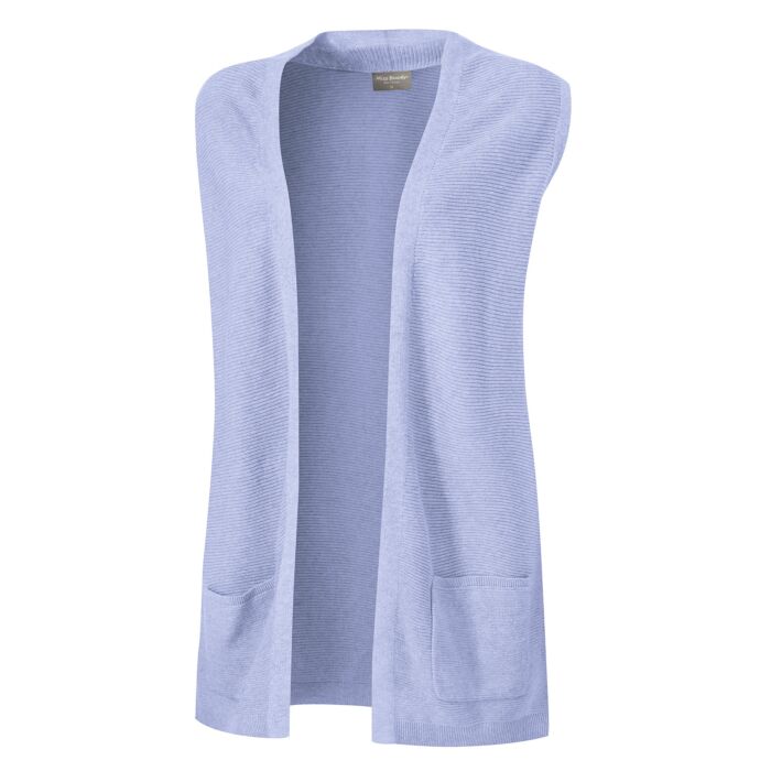 Ärmelloser Cardigan von Miss Beverly, hellblau, XXL von Miss Beverly