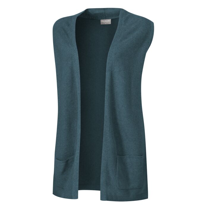 Ärmelloser Cardigan von Miss Beverly, petrol von Miss Beverly